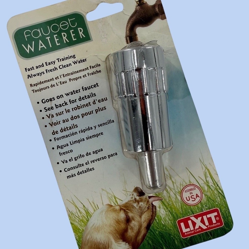 LIXIT Pet Activated Dog Waterwe L-100 Outdoor Faucet Attachment New in Box - Picture 3 of 10